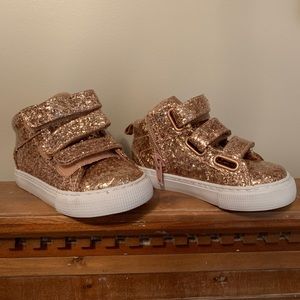 Gap kids pink/gold sparkle sneakers. Size 7